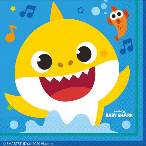Picture of BABY SHARK NAPKINS 33X33CM - 16PK